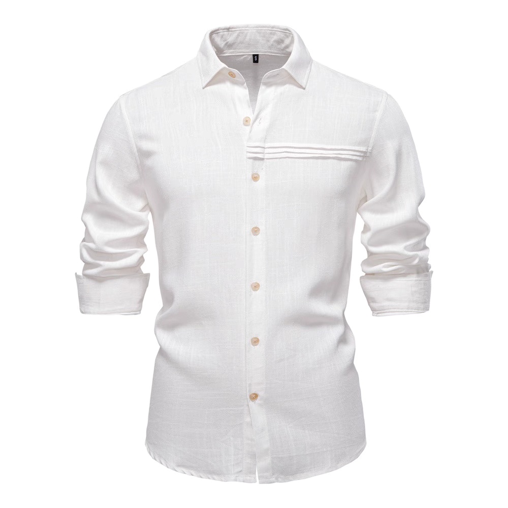 Men’s Business Solid Color Casual Shirt