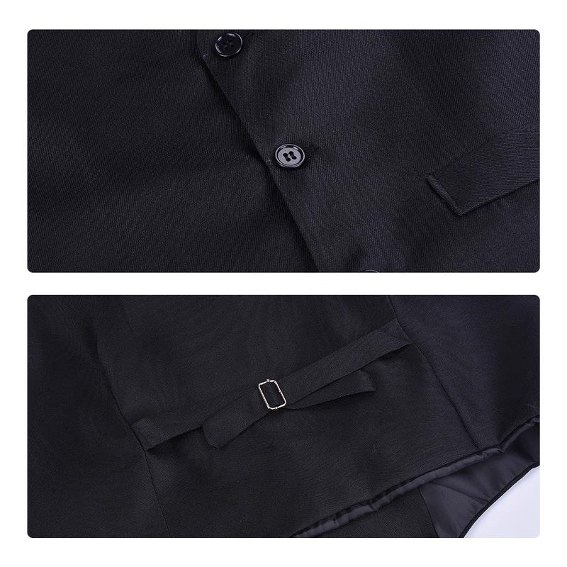 3-Piece Men’s Classic Suit Set – Blazer + Vest + Pants | Timeless Black - Image 7