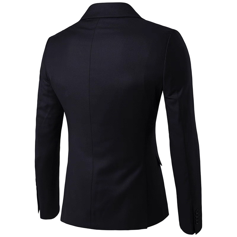 3-Piece Men’s Classic Suit Set – Blazer + Vest + Pants | Timeless Black - Image 3