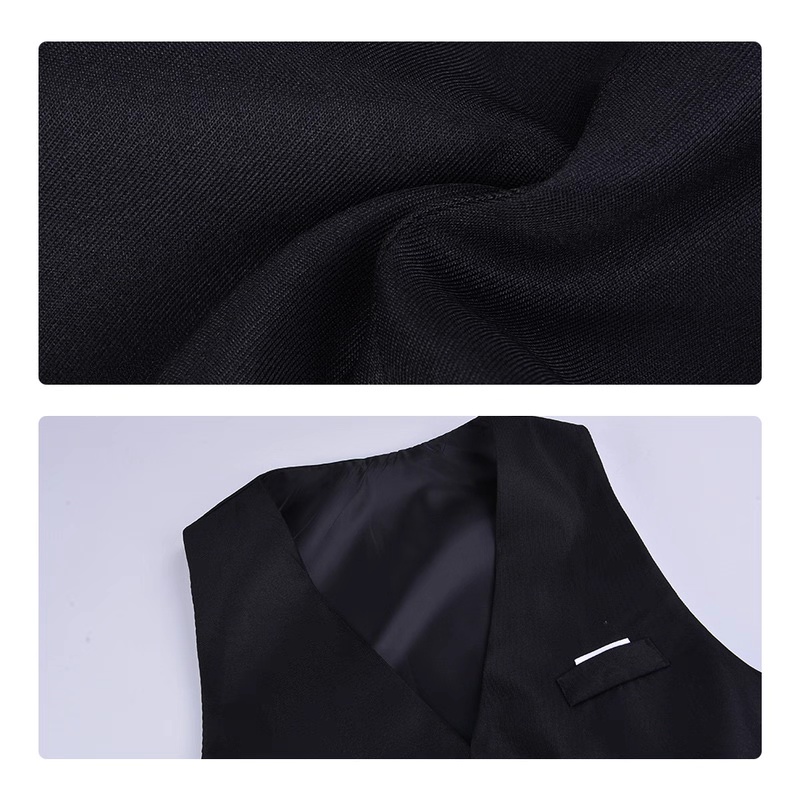 3-Piece Men’s Classic Suit Set – Blazer + Vest + Pants | Timeless Black - Image 6
