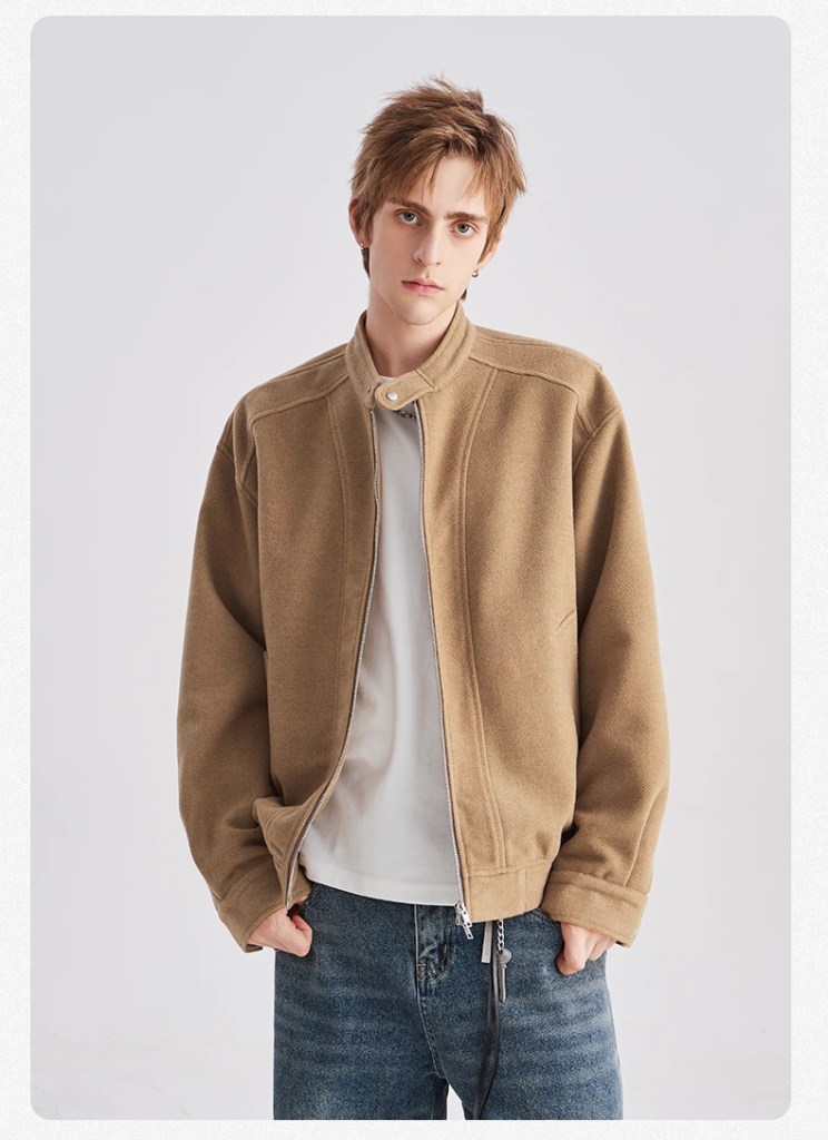 Men's High-End Casual Zipper Jacket β Brown Edition