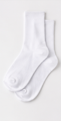 White Crew Socks